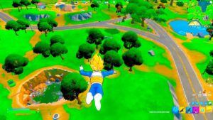 Fortnite pero soy Vegeta...