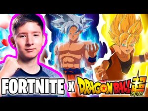 JELTY PRUEBA LAS *NUEVAS SKINS DE DRAGON BALL* en FORTNITE 🏆 USA EL KAMEHAMEHA 🔥 *SE EMOCIONA*