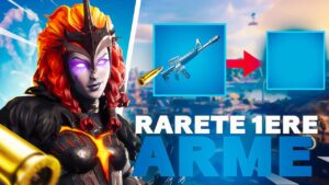 JOUER à FORTNITE avec la RARETÉ de la 1ère ARME que je TROUVE !