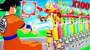 POUVOIR DRAGON BALL vs 100 JOUEURS ! Expérience Fortnite