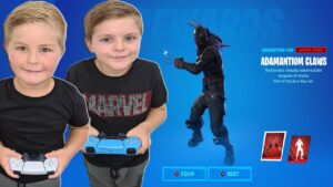 TRUMAnn Giving My 2 Kids The FREE NEW Marvel Fortnite Harvesting Tool Unlocking ADAMANTIUM CLAWS