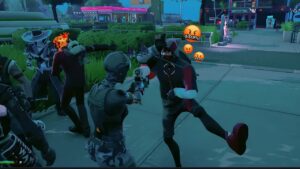 Flexing Rare Emotes using Elite Agent Skin in Party Royale