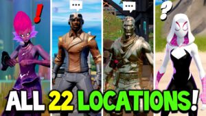 Fortnite ALL 22 Bosses NPC's & Exotics Weapons in Fortnite Chapter 3 Season 4!