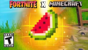 Fortnite la colaboracion con Minecraft que nadie sabe...