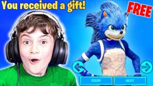 Gifting Little Bro *NEW* Sonic Skin (Season 4)