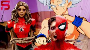 Spider-Man VS Dragon Ball Goku - Fight for Spider-Woman.... Fortnite