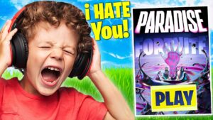 Trolling Little Bro With Season 4 EARLY in Fortnite!