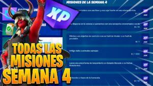 COMO COMPLETAR TODAS LAS MISIONES DE LA SEMANA 4 TEMPORADA 4 FORTNITE CAPITULO 3 - DESAFIOS SEMANA 4