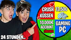Fortnite GLÜCKSRAD Challenge mit BRUDER.. (1 Spin = 1 krasse Aufgabe)