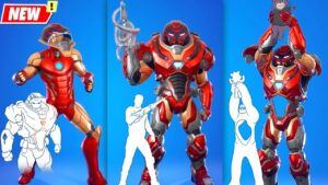 IRON MAN ZERO doing all Fortnite Built-In Emotes シ