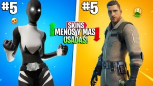Las SKINS MAS y MENOS USADAS de la HISTORIA de FORTNITE!