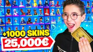 MON PETIT FRÈRE a ACHETÉ le 1000 ème SKIN dans mon CASIER Fortnite ! (25.000€)