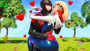 Spider-Gwen's MAGIC KISS FOOLS Miles Morales.... Fortnite Season 4