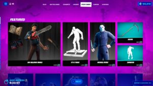 THE NEW ASH WILLIAMS & MICHAEL MYERS IN FORTNITE ITEM SHOP!
