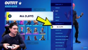 TRUMAnn Saying ALL My 1,377 Fortnite Skins in My Locker & My 9 Year Old Kid Helps Me