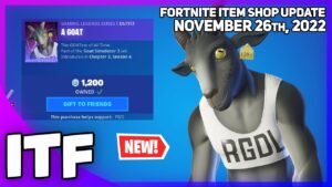 Fortnite Item Shop *NEW* A GOAT SKIN! [November 26th, 2022] (Fortnite Battle Royale)