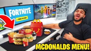 I Ate The ENTIRE MCDONALDS MENU For Every Kill In Fortnite...