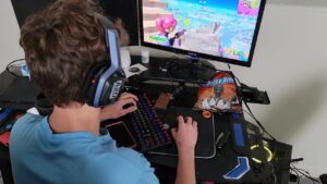 My Son Plays Fortnite With A CROOKED Keyboard?! (Tabor Hill's Son LIVE ACTION Gameplay)