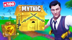 Sekretnie UKRYŁEM SIĘ w Customie Dla Tylko MITYCZNYCH Broni 100 Widzów w Fortnite
