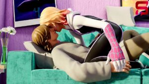 Spider-Gwen has the HOTS for Luke Skywalker.. Fortnite