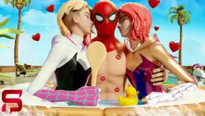 Spider-Gwen & her EVIL SISTER HOOK UP with Spider-Man.. Fortnite