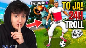 TROLLUJE 24 GODZINY SZTUCZKAMI PIŁKARSKIMI *REAKCJA LUDZI* w Fortnite