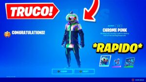*TRUCO* SUBE 50 NIVELES MUY RÁPIDO para CONSEGUIR la SKIN de PUNKROMADO GRATIS en FORTNITE! 🎁🔥