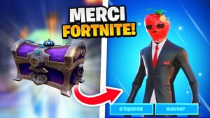 merci fortnite.. nouveau skin APPLE sur fortnite !!
