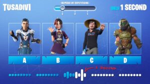 ADIVINA EL BAILE EN 1 SEGUNDO - FORTNITE CHALLENGE | tusadivi
