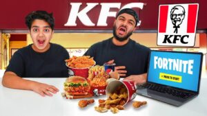 Eating The ENTIRE KFC MENU For Every Kill In Fortnite...