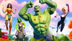 Hulk PLAYS KISS CHASING with Girls in LOVE.... Fortnite Season 4