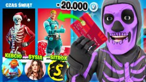 KUPUJĘ YOUTUBEROM ŚWIĄTECZNE SKINY co ŚMIERĆ w Fortnite!