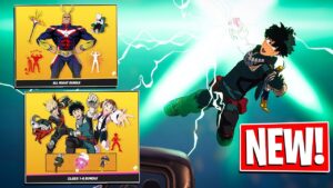 *NEW* MY HERO ACADEMIA Bundles in Fortnite | Gameplay + Reactive Test!