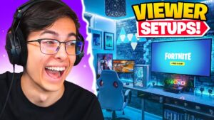 Reacting To My Viewers Fortnite Gaming Setups 😍 (INSANE)