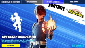 c'est disponible.. my hero academia sur fortnite !!