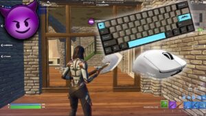 $180 Custom Mechanical Keyboard Fortnite Gameplay 😈 Fortnite Tilted Towers ZoneWars ASMR