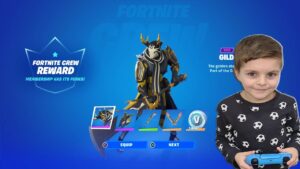 Buying My 9 Year Old Kid A BROKEN Fortnite Skin! Unlocking NEW Crew Pack Skin With 1000 FREE V-Bucks