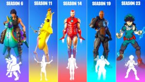 Evolution of All Fortnite Built-in Emotes (Chapter 1 Season 6 - Chapter 4 Season 1)