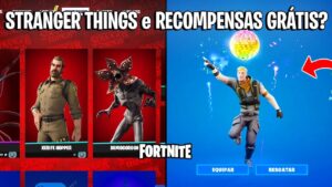 FORTNITE - LOJA STRANGER THINGS e RECOMPENSAS GRÁTIS SHOW?