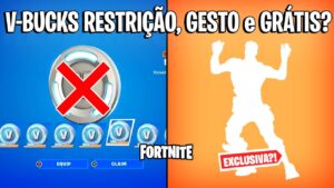 FORTNITE - V-BUCKS RESTRIÇÃO, GESTO EXCLUSIVO e 5 RECOMPENSAS?