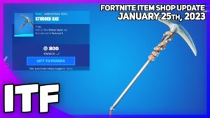 Fortnite Item Shop STUDDED AXE IS BACK! [January 25th, 2023] (Fortnite Battle Royale)