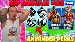 KÖPER SKINS FÖR VARJE GÅNG JAG ANVÄNDER PERKS I FORTNITE *RIP JANUARI*