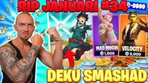 KÖPER SKINS FÖR VARJE GÅNG JAG BLIR DEKU SMASHAD I FORTNITE *RIP JANUARI*