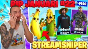 KÖPER SKINS FÖR VARJE GÅNG JAG BLIR STREAMSNIPAD I FORTNITE *RIP JANUARI*