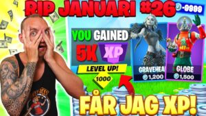 KÖPER SKINS FÖR VARJE GÅNG JAG FÅR XP I FORTNITE *RIP JANUARI*