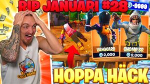 KÖPER SKINS FÖR VARJE GÅNG JAG HOPPAR HÄCK I FORTNITE *RIP JANUARI*