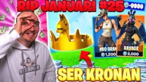 KÖPER SKINS FÖR VARJE GÅNG JAG SER KRONAN I FORTNITE *RIP JANUARI*