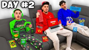 Last To Stop Playing Fortnite With COLORED GAMING SETUP Wins V-Bucks!