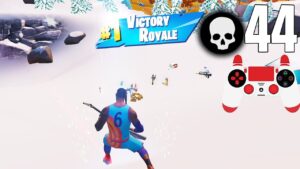 44 Elimination Solo Squads Gameplay "Zero Build" Win (Fortnite Chapter 4)
