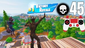 45 Elimination Solo Squads Gameplay "Zero Build" Win (Fortnite Chapter 4)